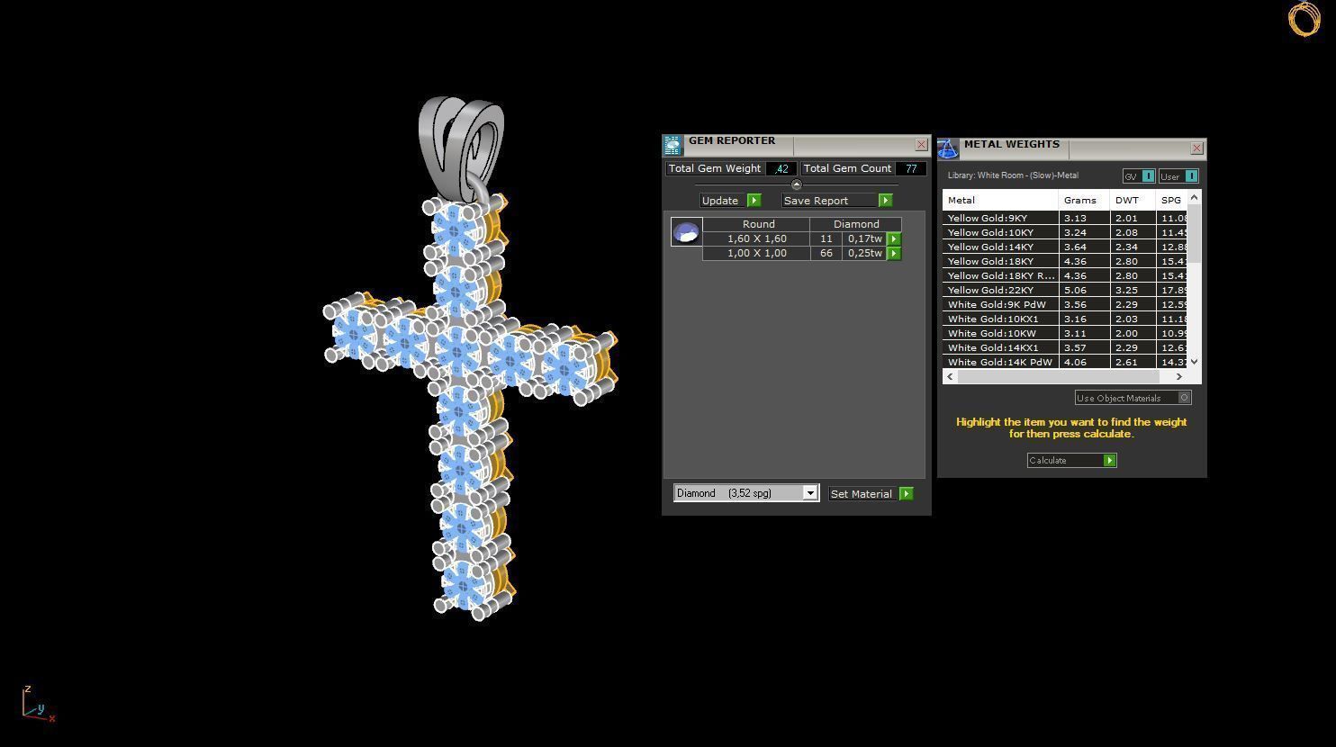 Fashion cross pendant 3dm file ready for printing stl format 3D print model_10