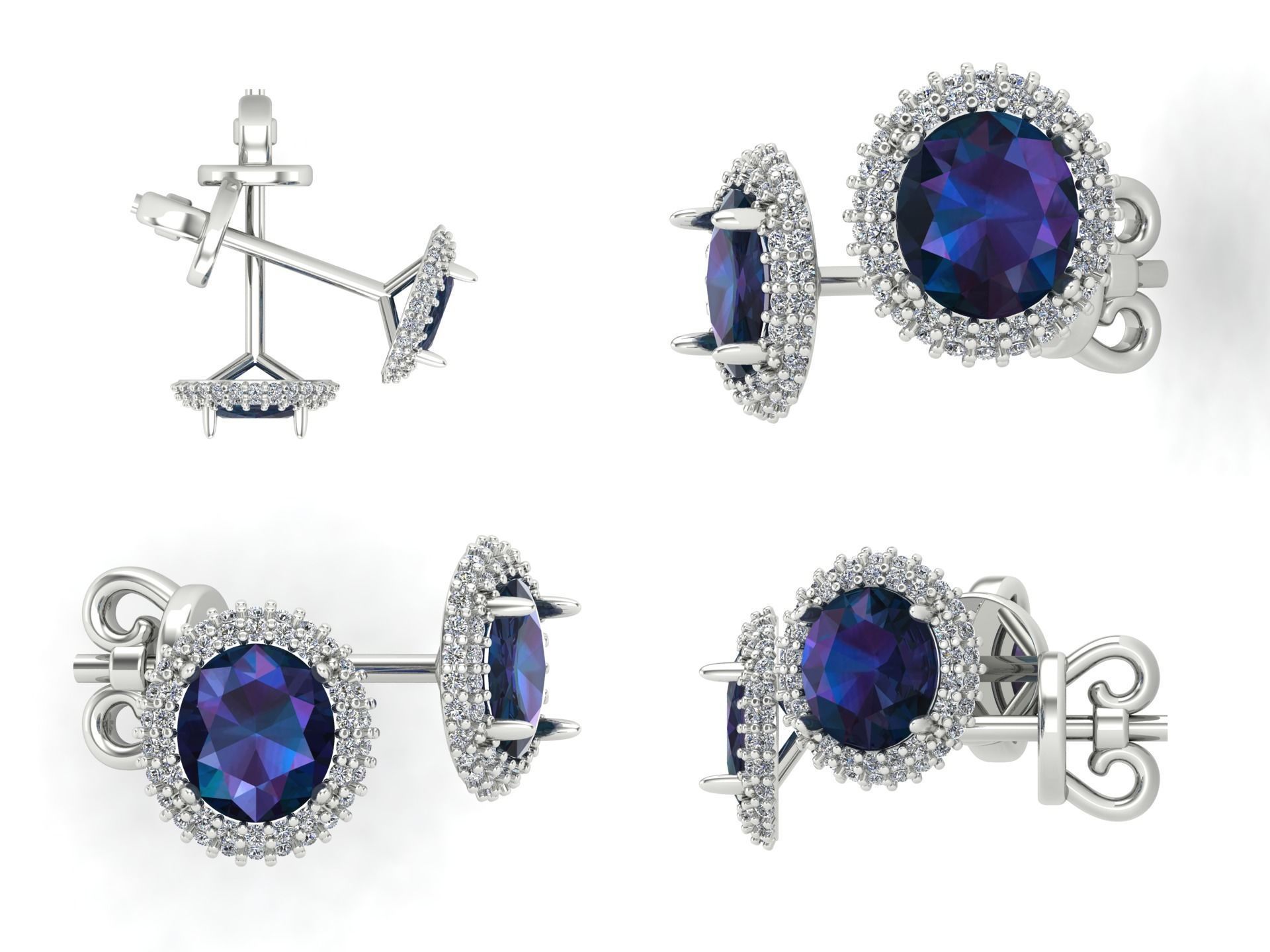 Earrings ri17 3D print model_5