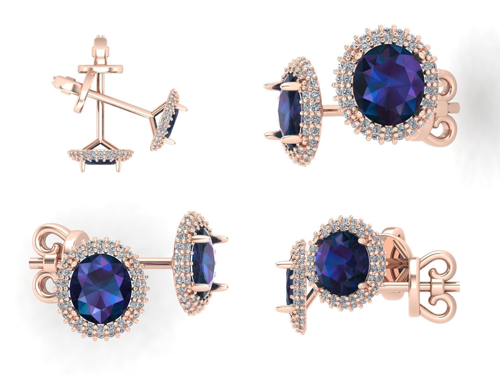 Earrings ri17 3D print model_3