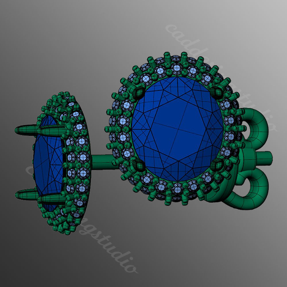 Earrings ri17 3D print model_2