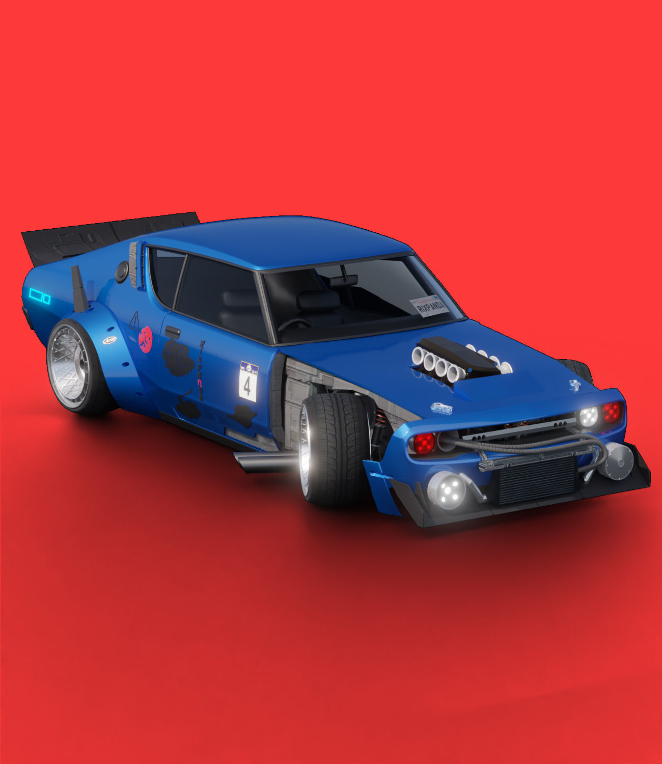 cyber car VRSTY-1 3D model_2