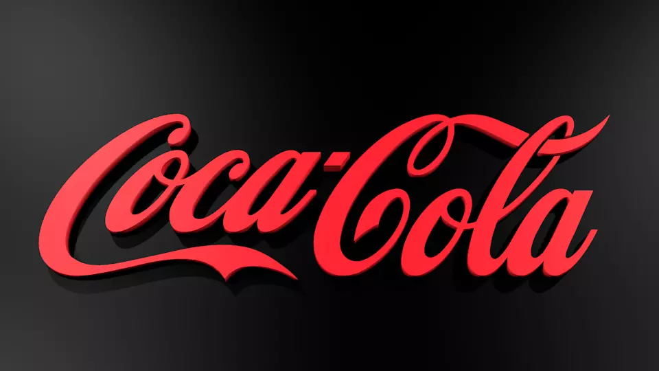 Coca Cola logo 3D print model