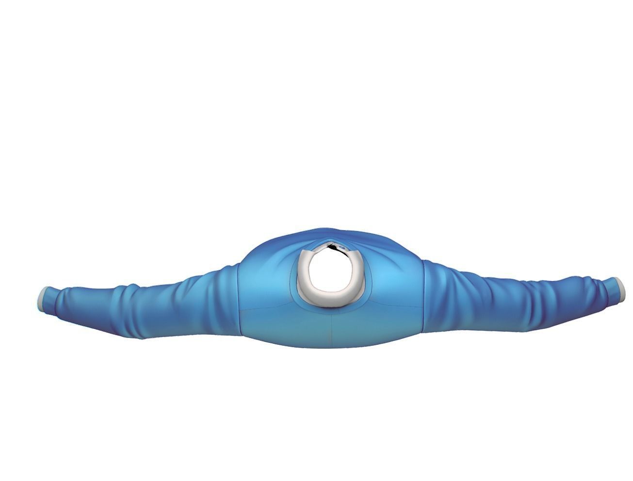 Cartoon High Poly Subdivision Sweater Blue 3D Model Low-poly 3D model_2