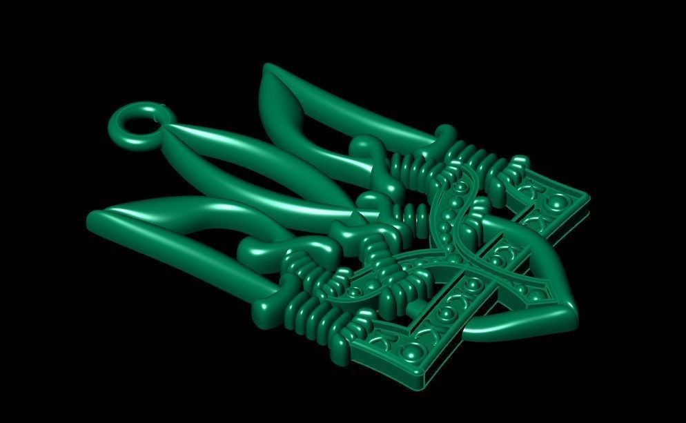 Pendant  bi53 3D print model_10