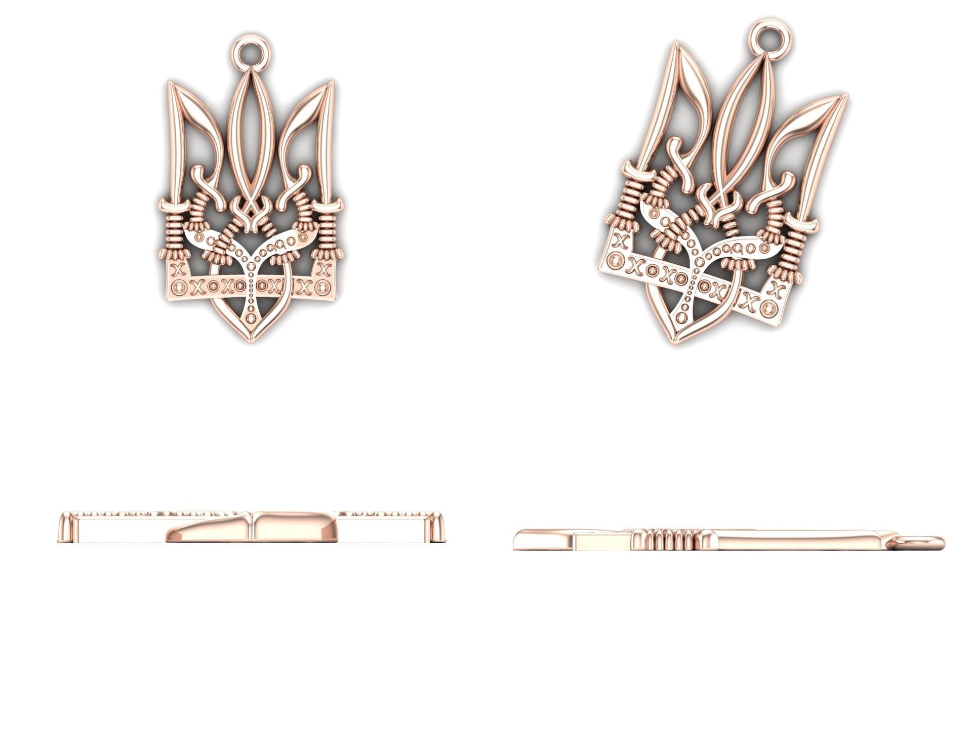 Pendant  bi53 3D print model_4