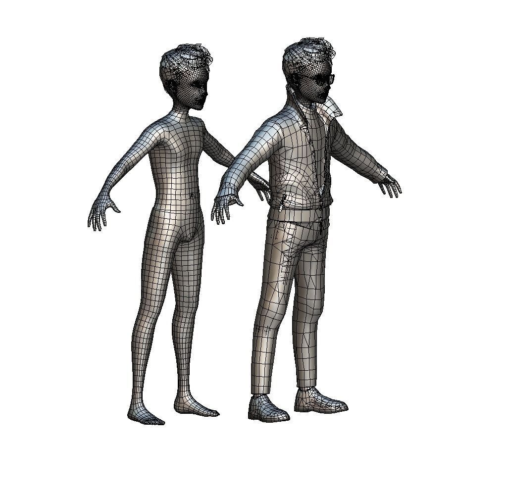 Cartoon Low Poly Style Avatar 004 3D Model Low-poly 3D model_4