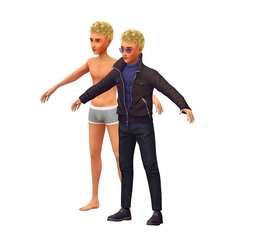 Cartoon Low Poly Style Avatar 004 3D Model Low-poly 3D model_3