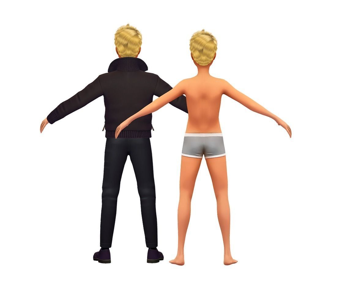 Cartoon Low Poly Style Avatar 004 3D Model Low-poly 3D model_1