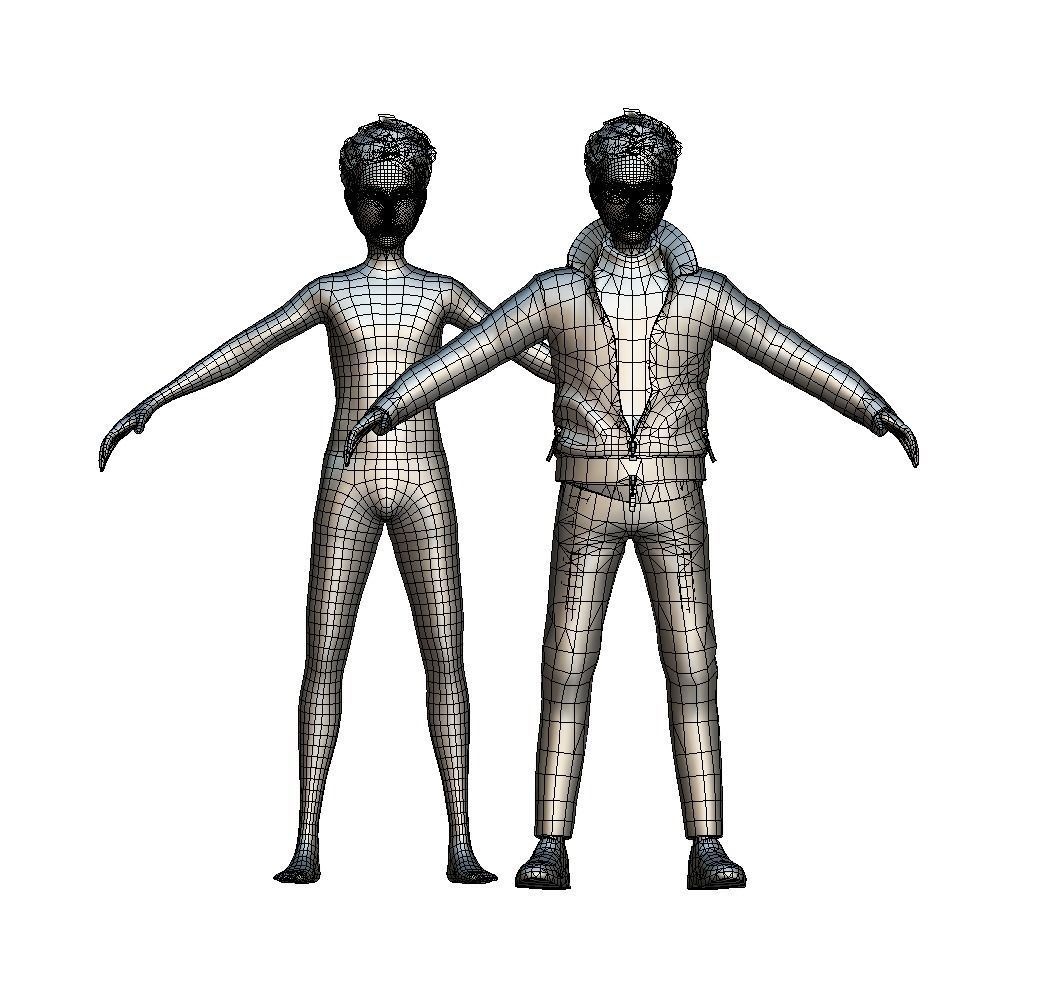 Cartoon Low Poly Style Avatar 004 3D Model Low-poly 3D model_6