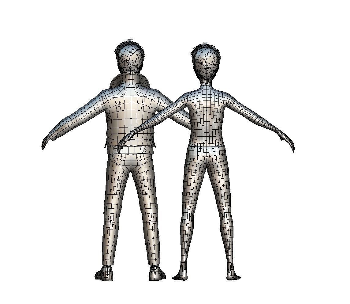 Cartoon Low Poly Style Avatar 004 3D Model Low-poly 3D model_5