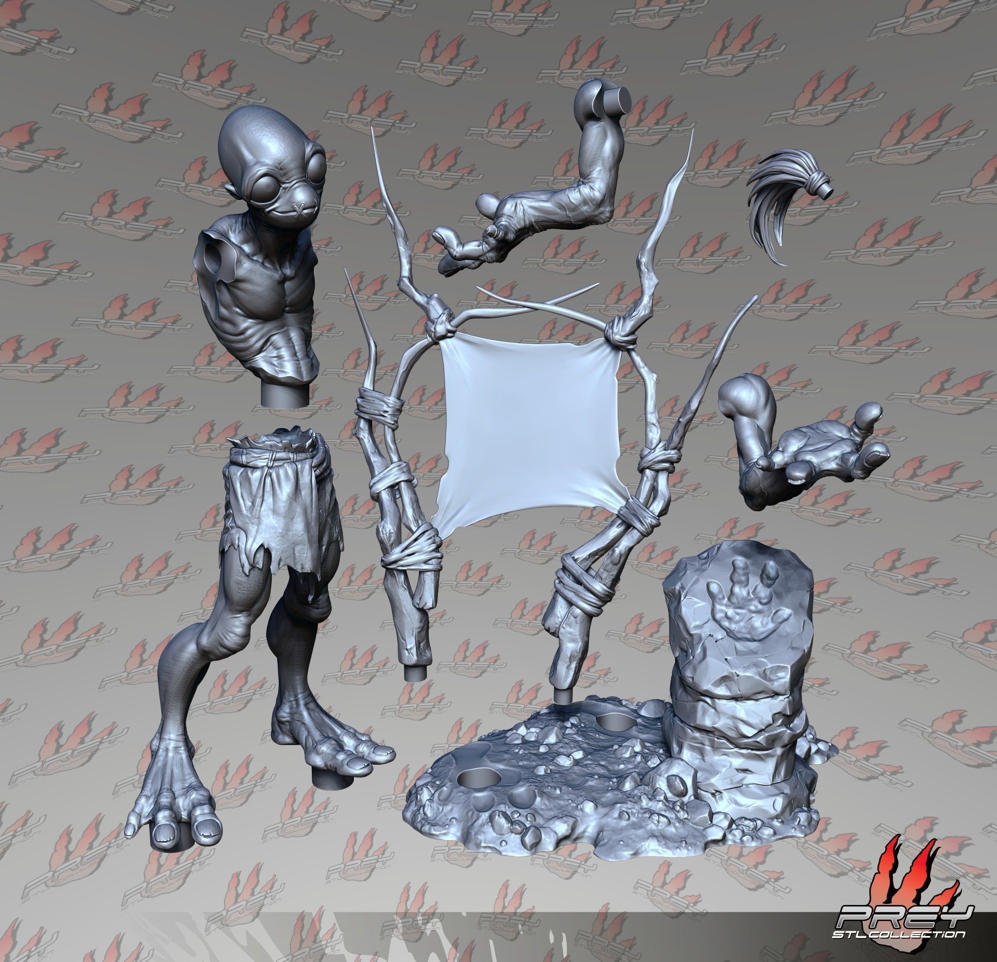 Abe 1-10 3D print model_5