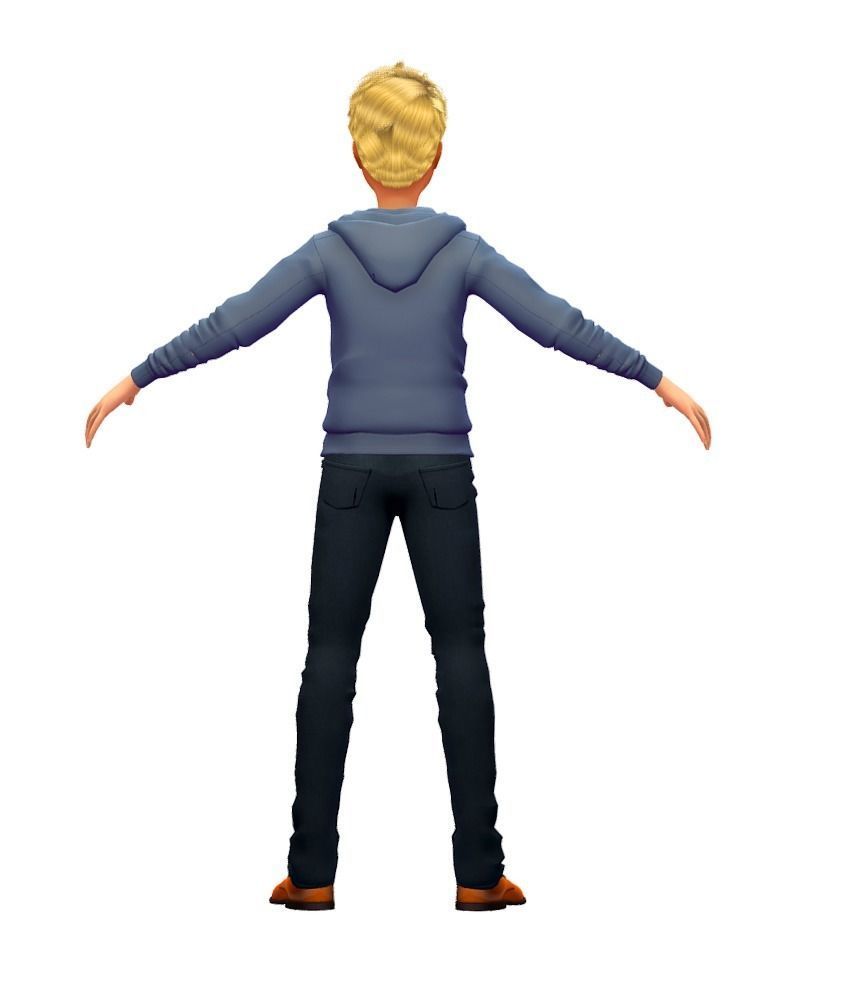 Cartoon High Poly Subdivision Avatar 002 3D Model  Low-poly 3D model_1