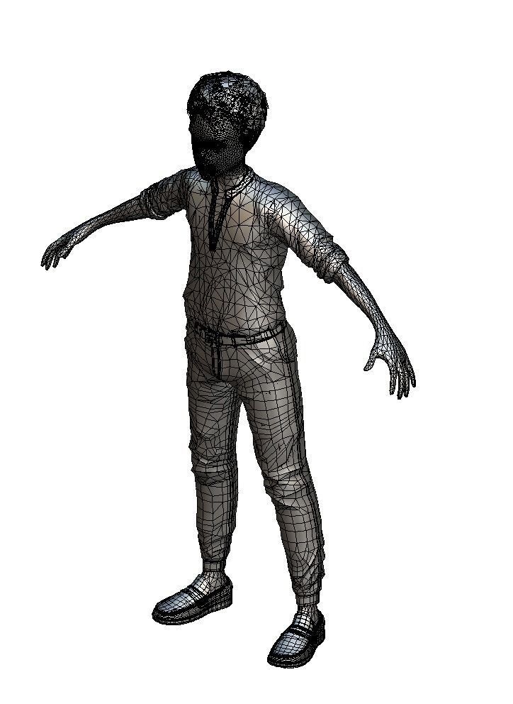 Cartoon Low Poly Style Avatar 005 3D Model Low-poly 3D model_5