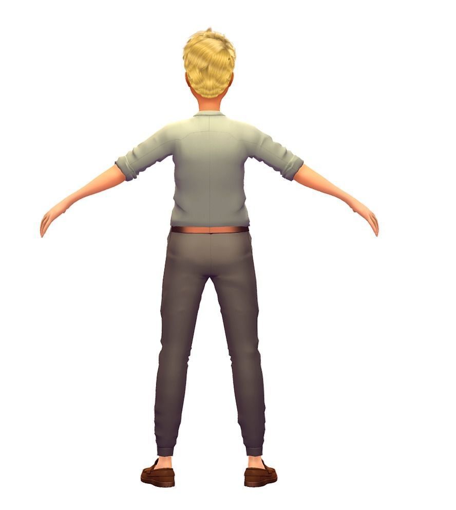 Cartoon Low Poly Style Avatar 005 3D Model Low-poly 3D model_1