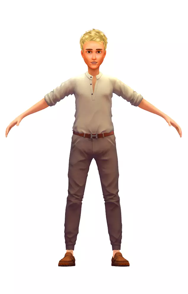 Cartoon Low Poly Style Avatar 005 3D Model Low-poly 3D model_0