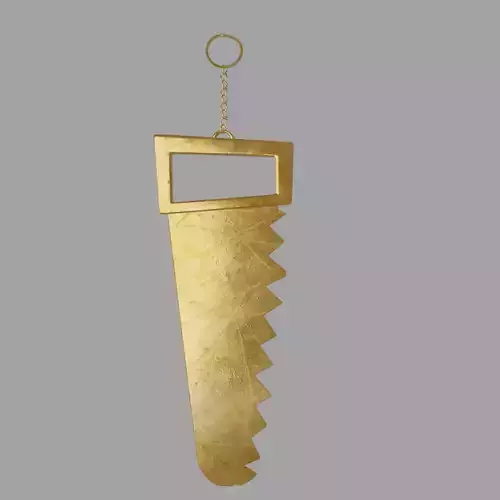 Keychain golden slicing blade wall hanging