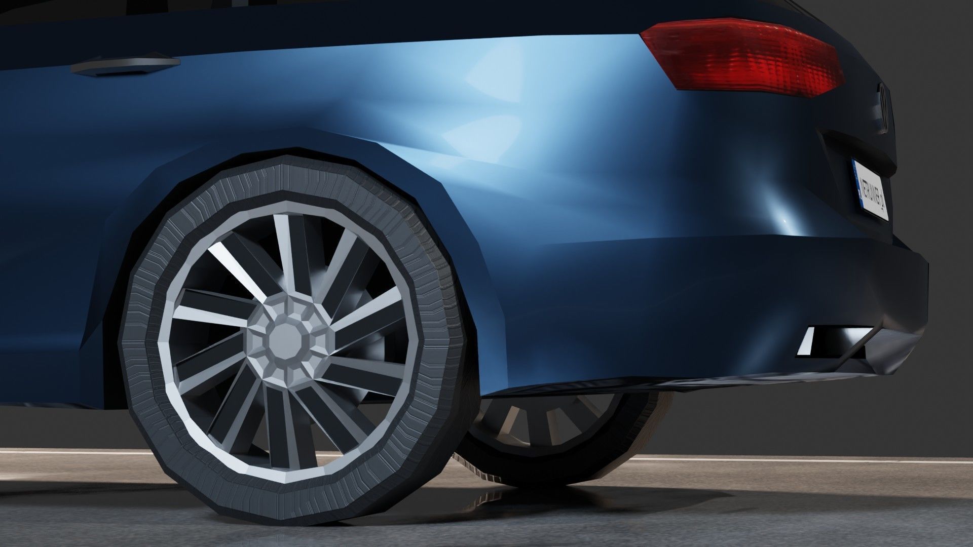 Volkswagen Passat B8 Variant Low-poly 3D model_9