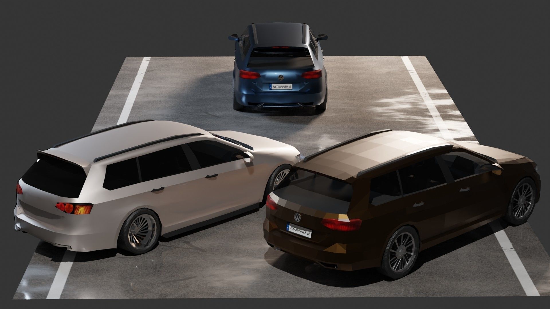 Volkswagen Passat B8 Variant Low-poly 3D model_15