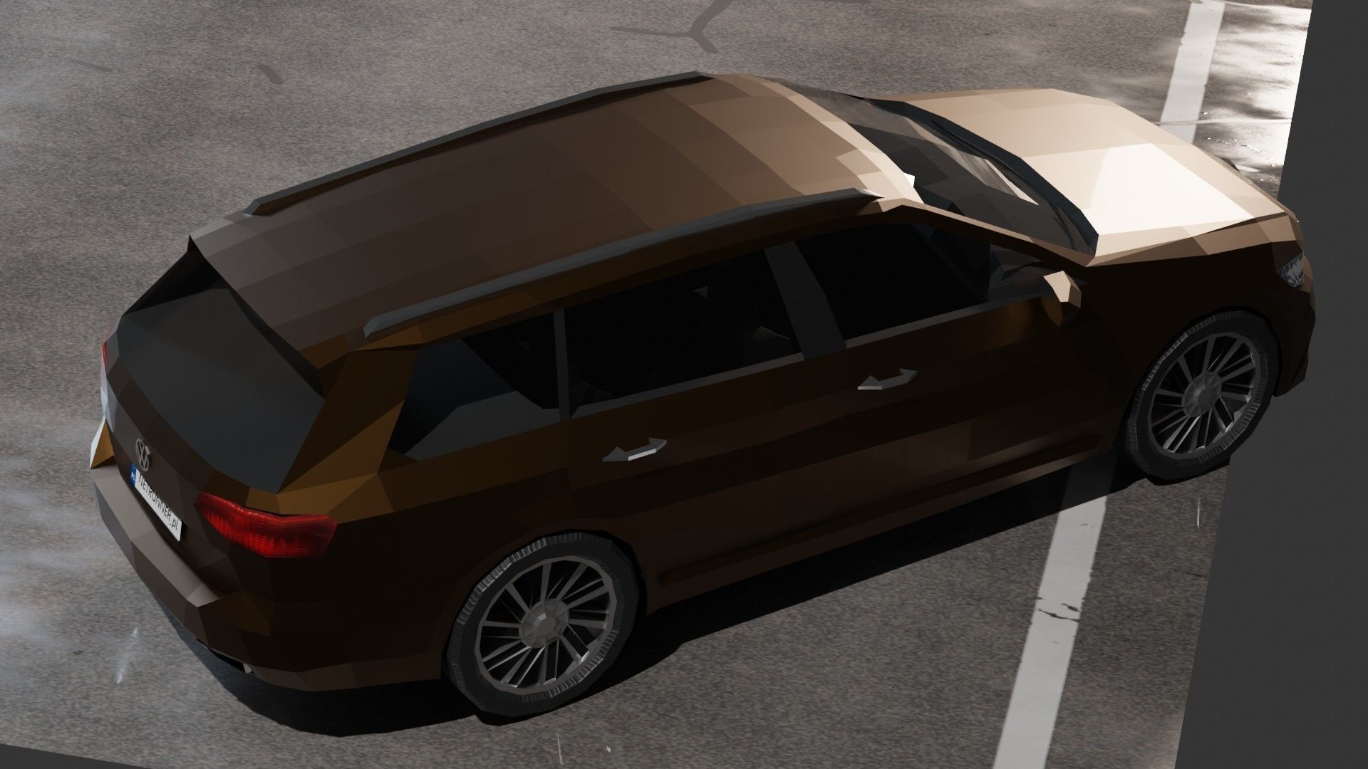 Volkswagen Passat B8 Variant Low-poly 3D model_11