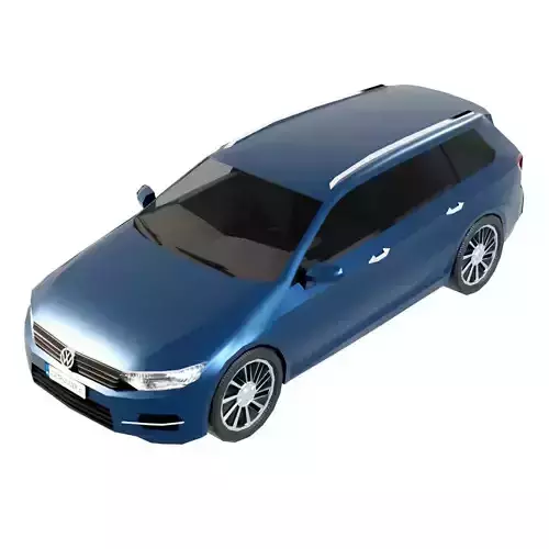 Volkswagen Passat B8 Variant Low-poly 3D model