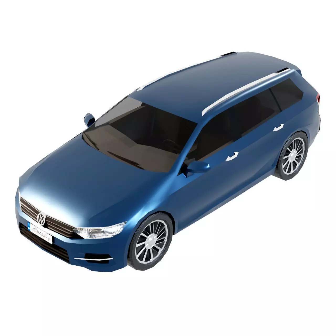 Volkswagen Passat B8 Variant Low-poly 3D model_0