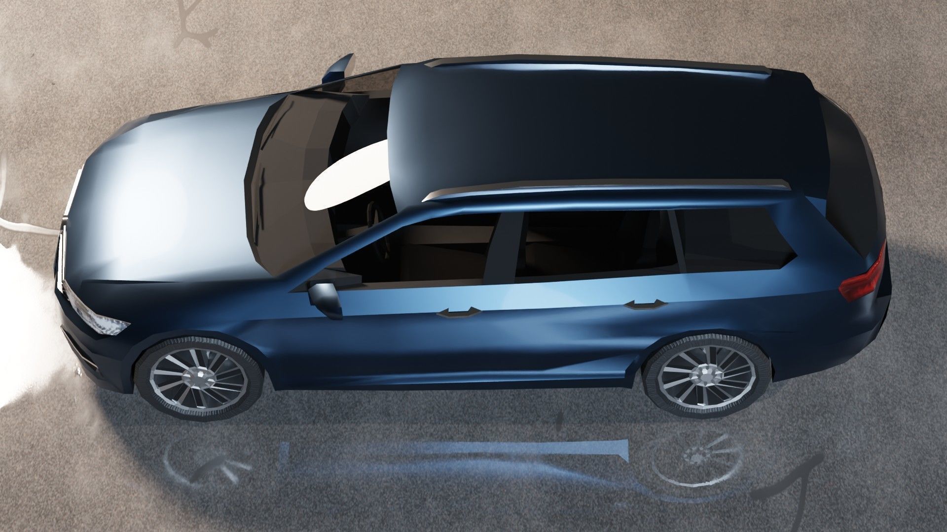 Volkswagen Passat B8 Variant Low-poly 3D model_2