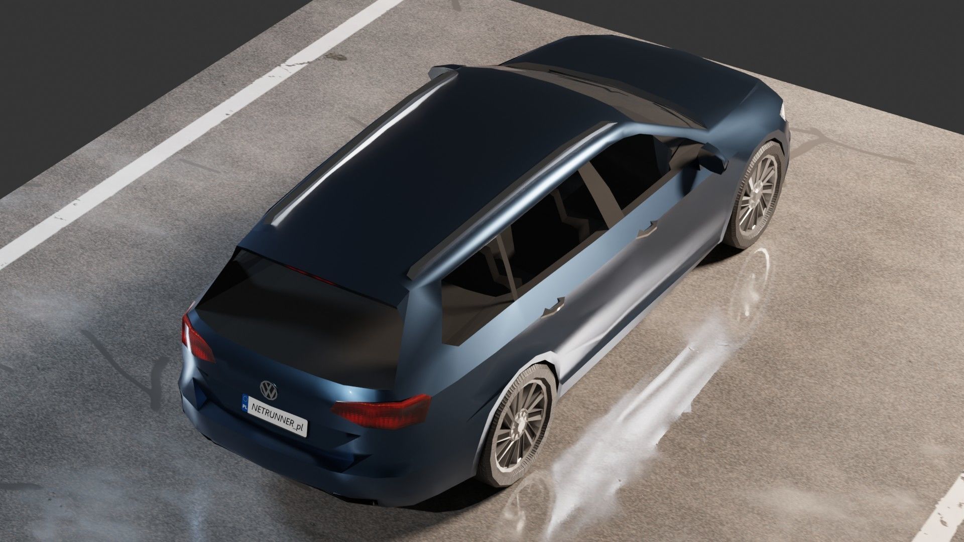 Volkswagen Passat B8 Variant Low-poly 3D model_5