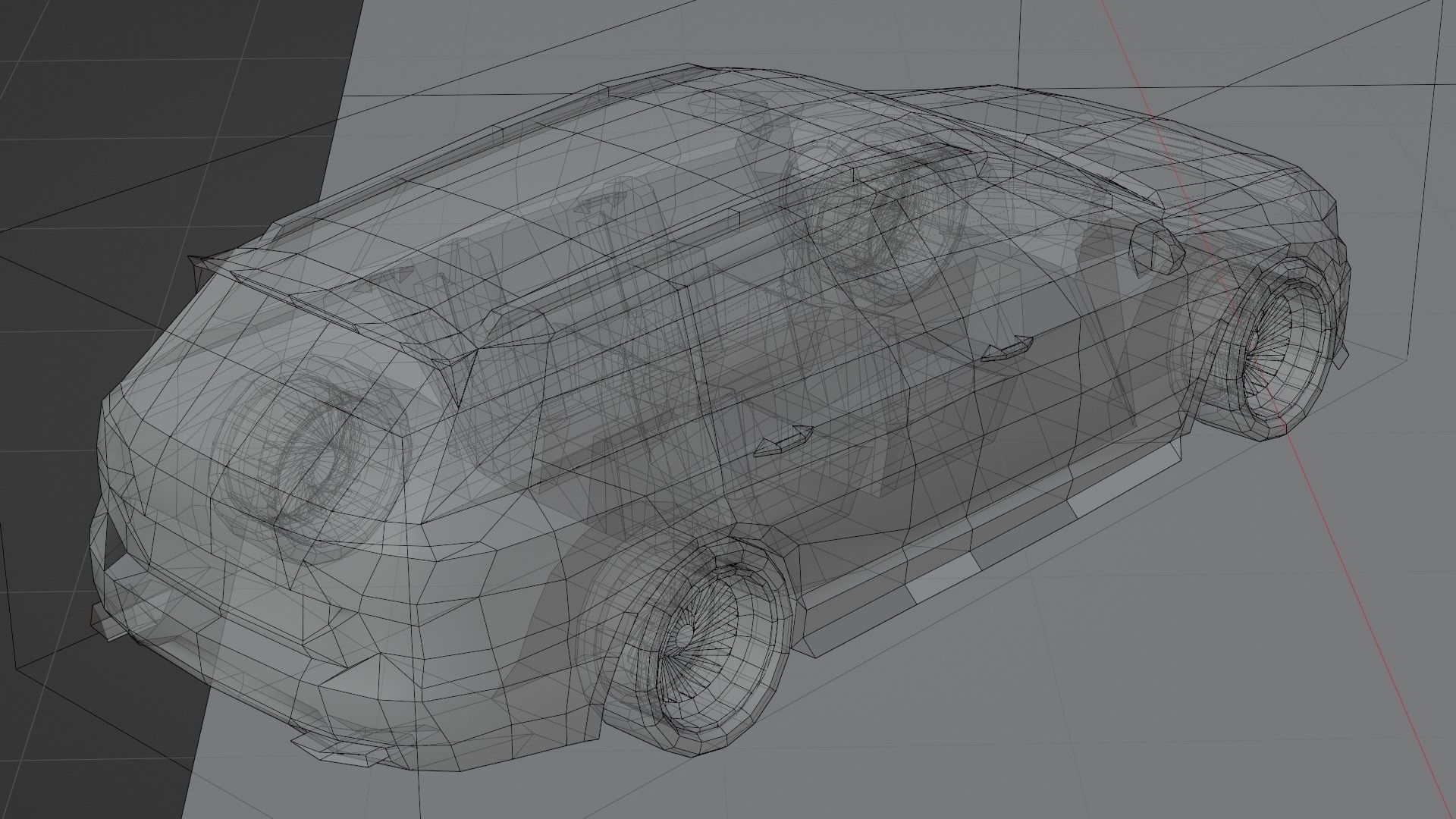 Volkswagen Passat B8 Variant Low-poly 3D model_14