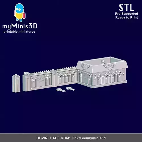 Sci-fi Modular Armed Bunker 40K Terrain