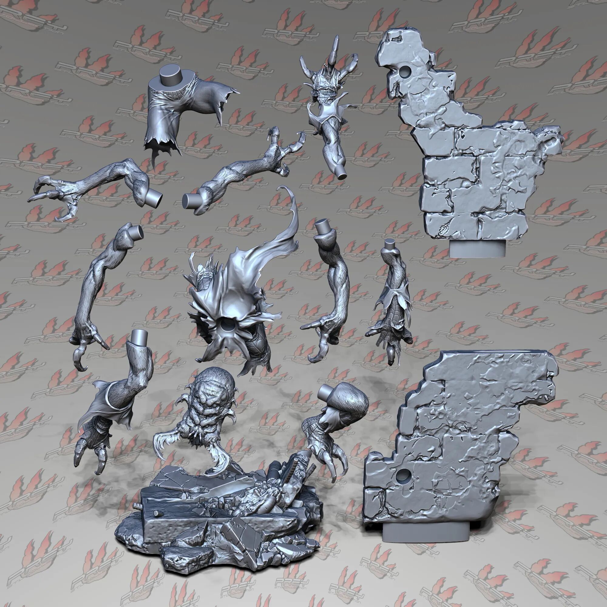 Man-Spider 1-10 3D print model_6