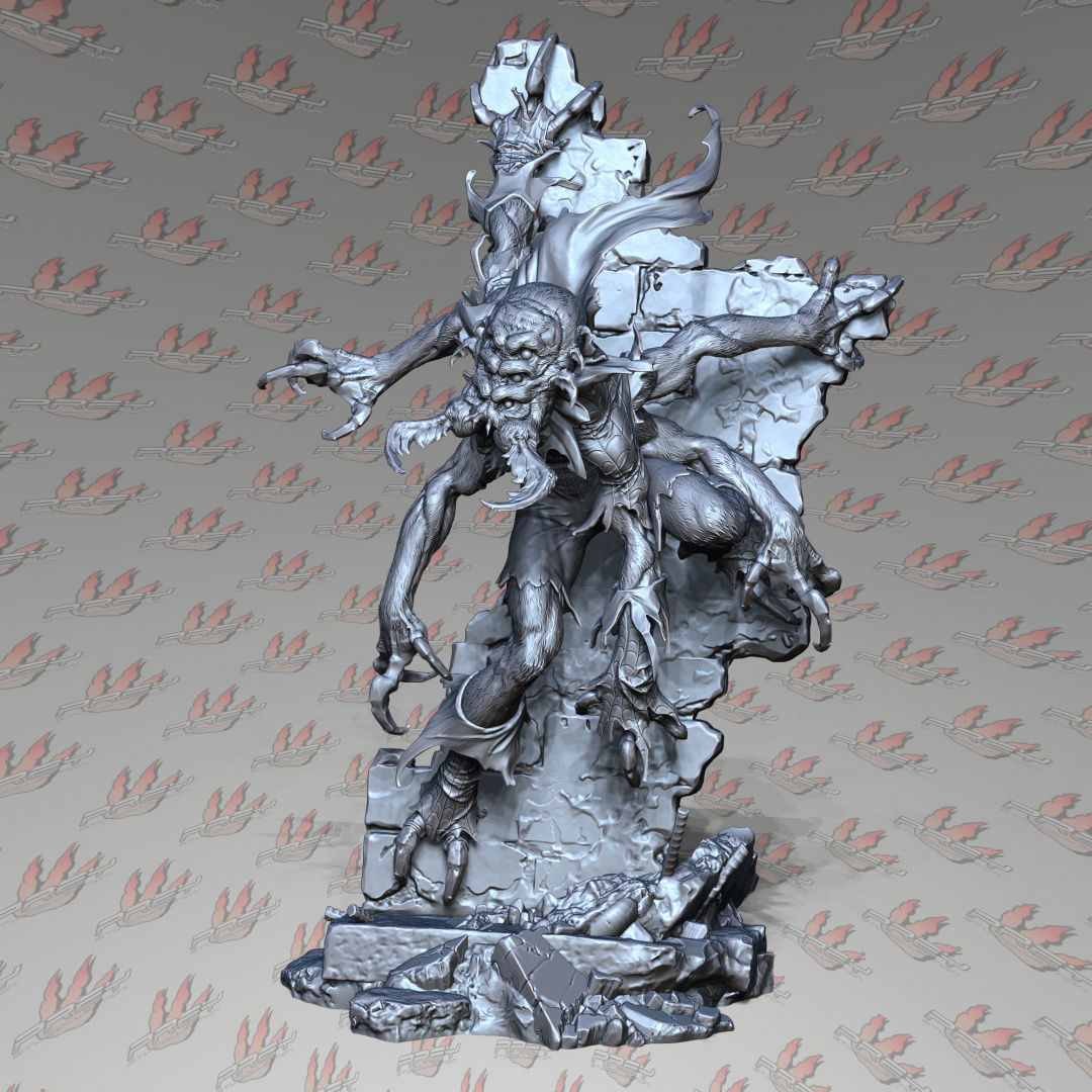 Man-Spider 1-10 3D print model_1