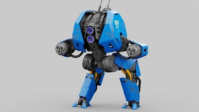 Combat Droid HEXA   rigged 3D model