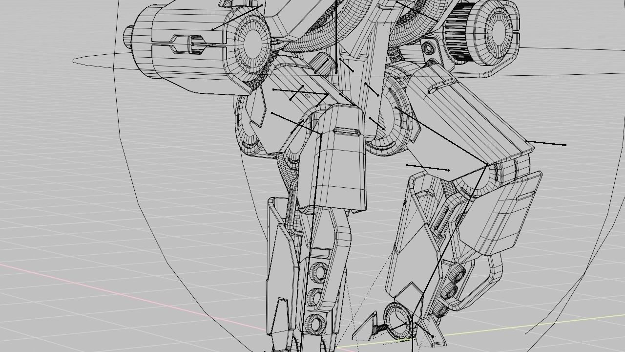 Combat Droid HEXA rigged 3D model_43