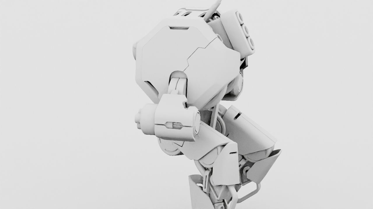 Combat Droid HEXA rigged 3D model_35