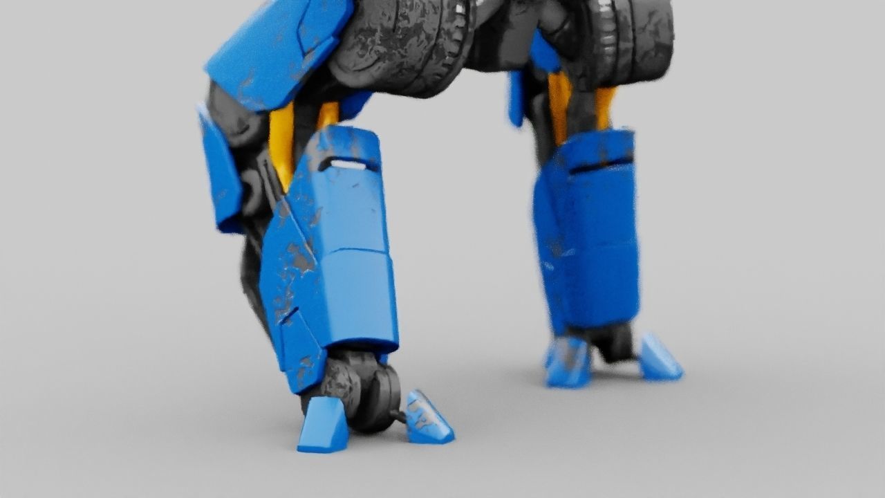 Combat Droid HEXA rigged 3D model_20