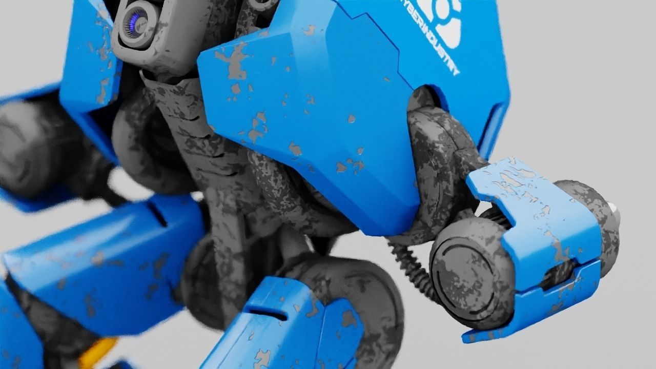 Combat Droid HEXA rigged 3D model_17