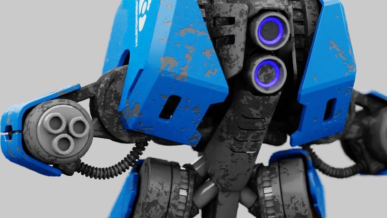 Combat Droid HEXA rigged 3D model_16