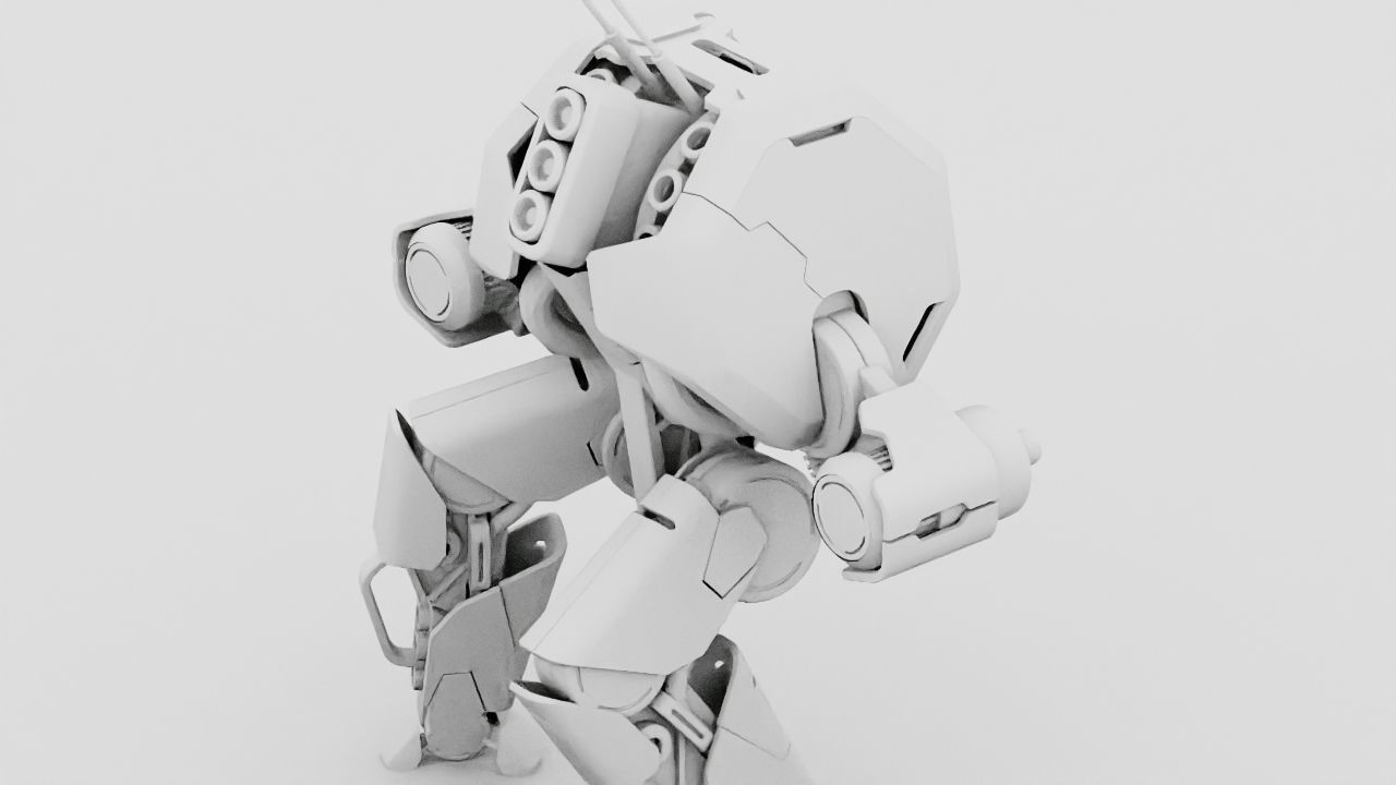 Combat Droid HEXA rigged 3D model_37