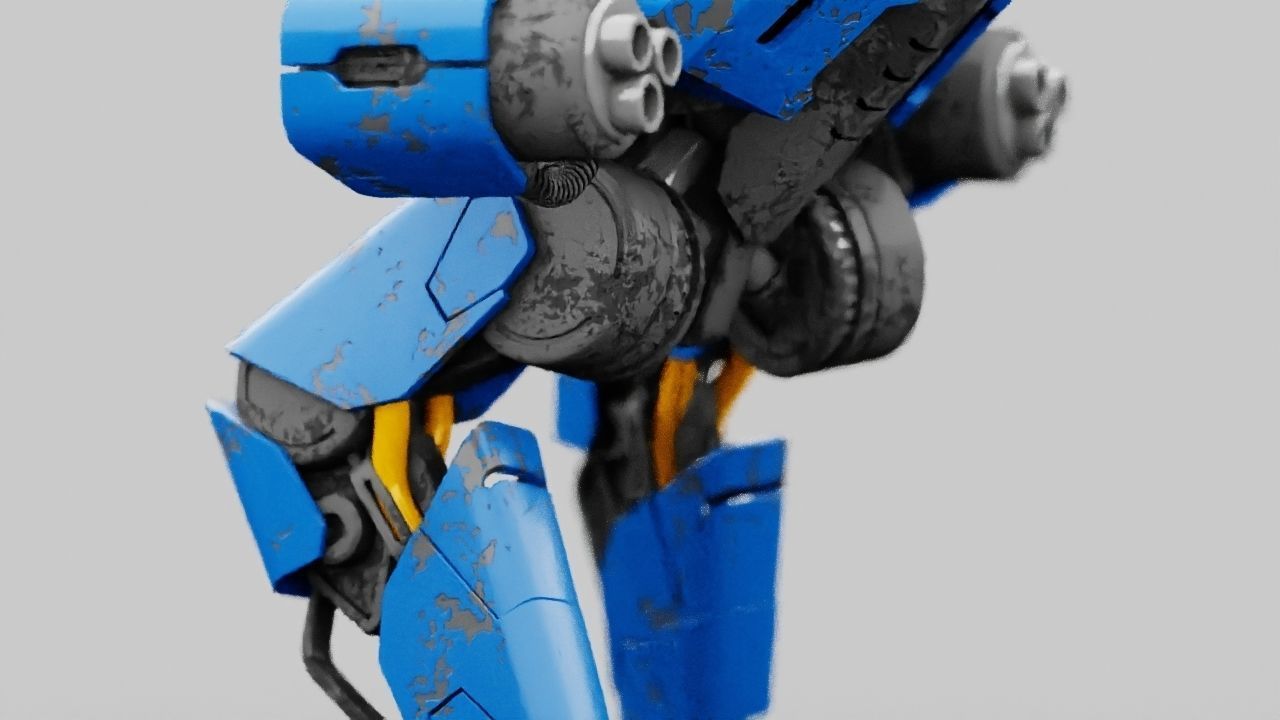 Combat Droid HEXA rigged 3D model_18