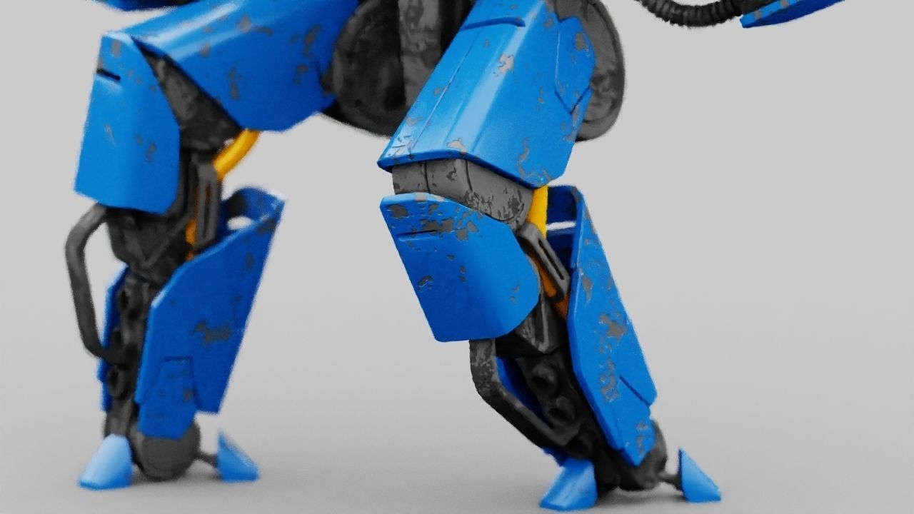 Combat Droid HEXA rigged 3D model_21