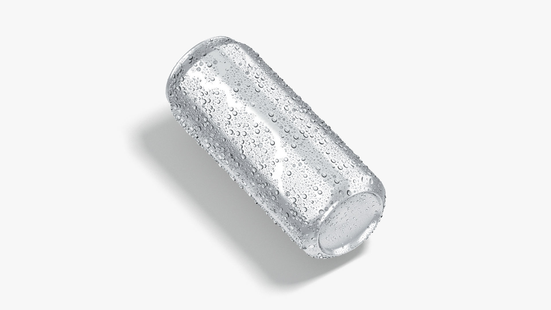 Aluminium Soda Can 500 ml with drops Low-poly 3D model_3