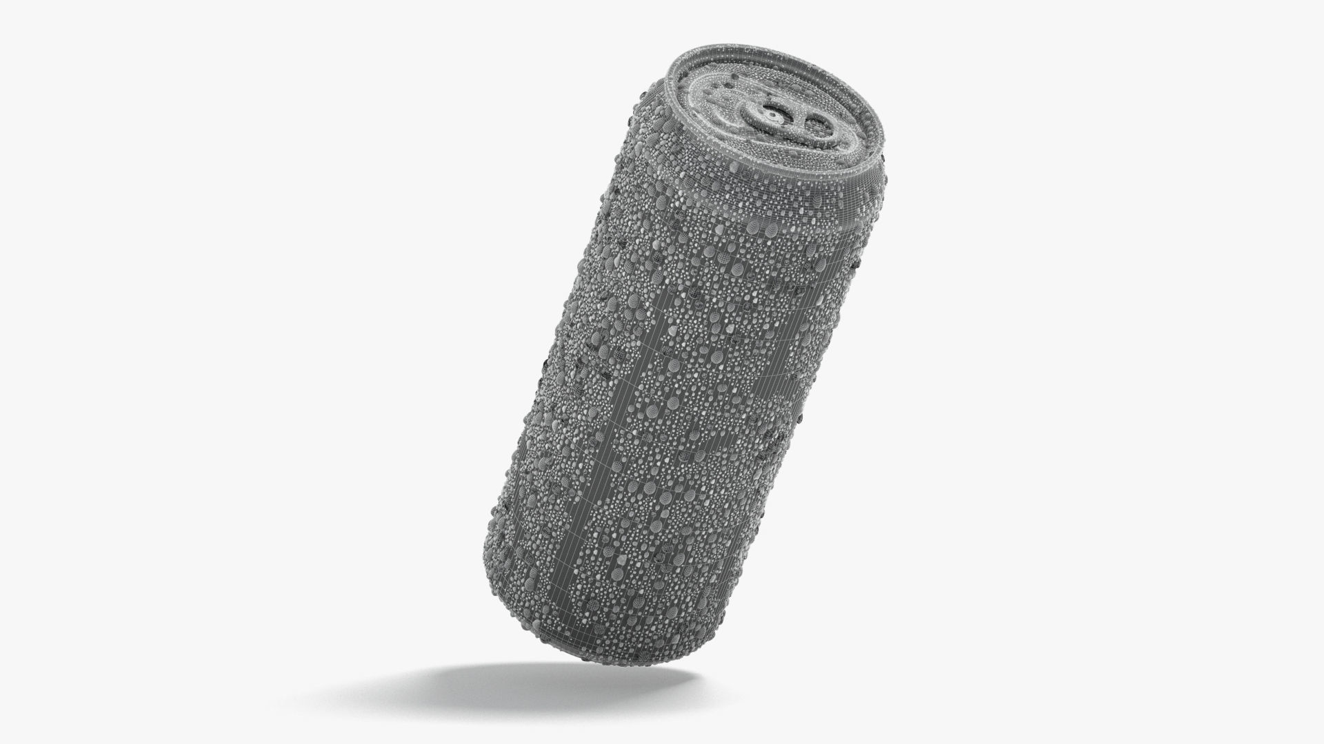 Aluminium Soda Can 500 ml with drops Low-poly 3D model_7
