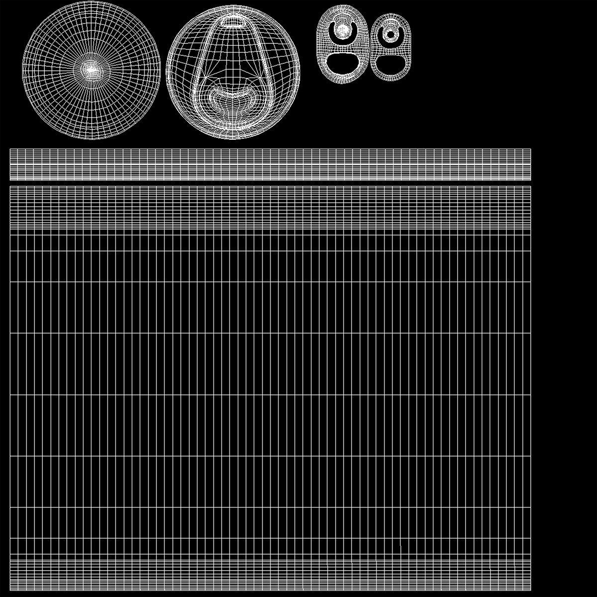 Aluminium Soda Can 500 ml with drops Low-poly 3D model_5