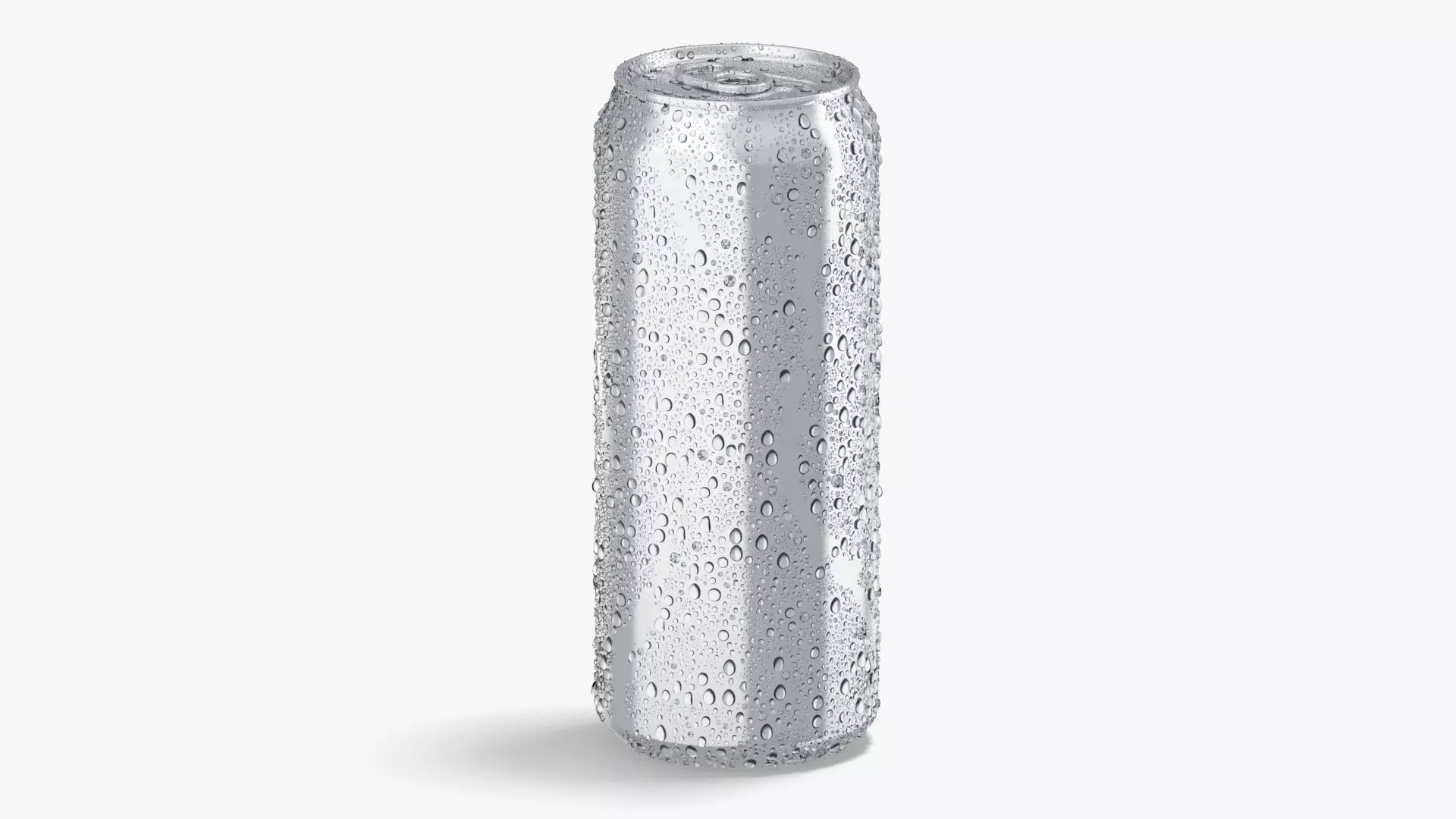Aluminium Soda Can 500 ml with drops Low-poly 3D model_0