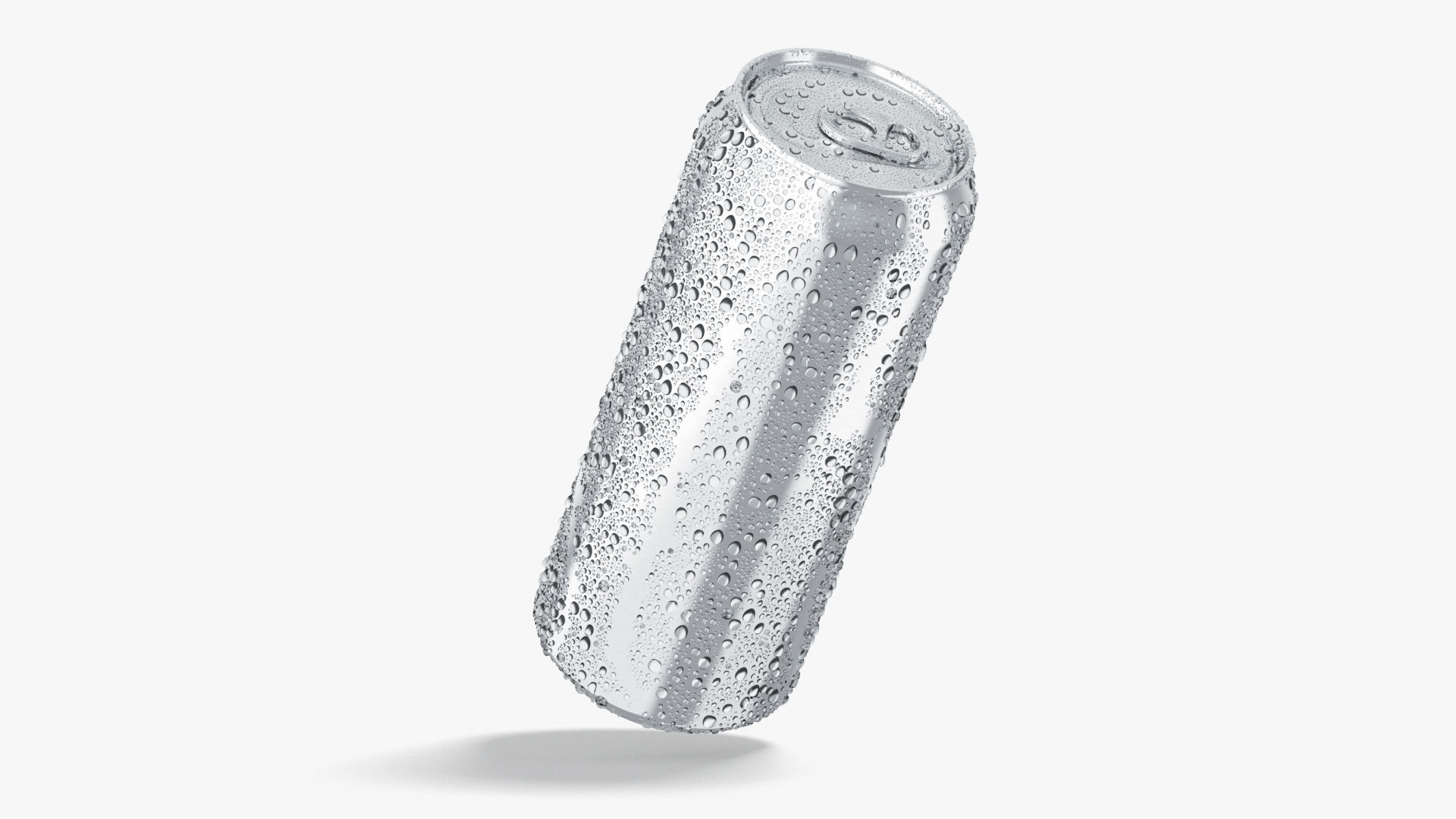 Aluminium Soda Can 500 ml with drops Low-poly 3D model_4