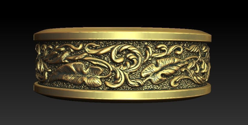 vine ring 3D print model_4