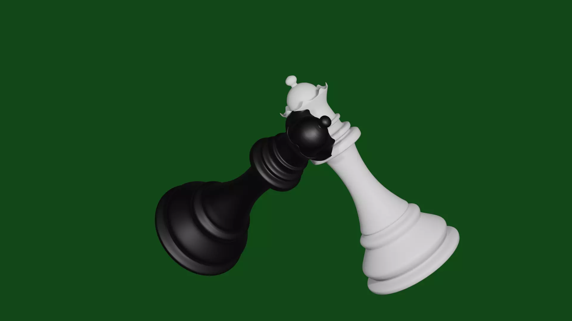 Chess queen  Low-poly 3D model_0