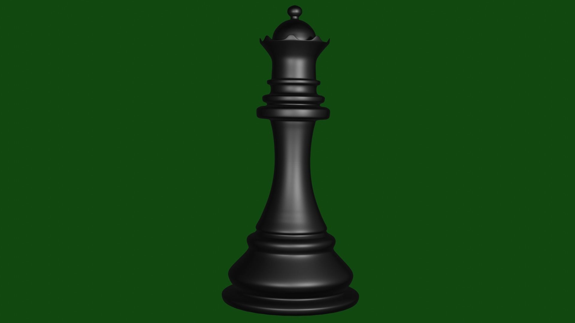 Chess queen  Low-poly 3D model_7