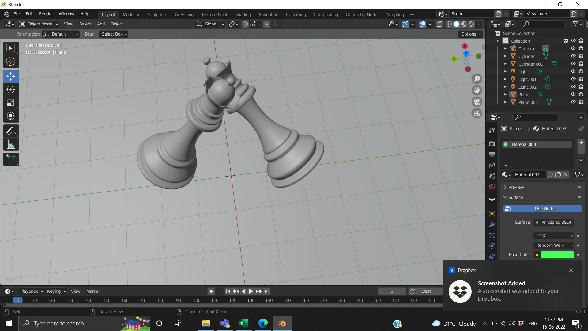 Chess queen  Low-poly 3D model_8