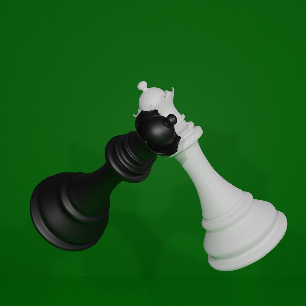Chess queen  Low-poly 3D model_2